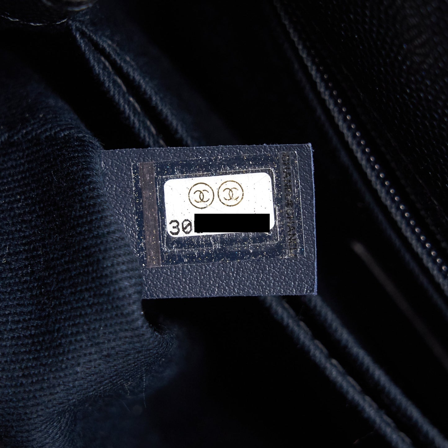 Chanel Mini Coco Handle Iridescent Navy LGHW