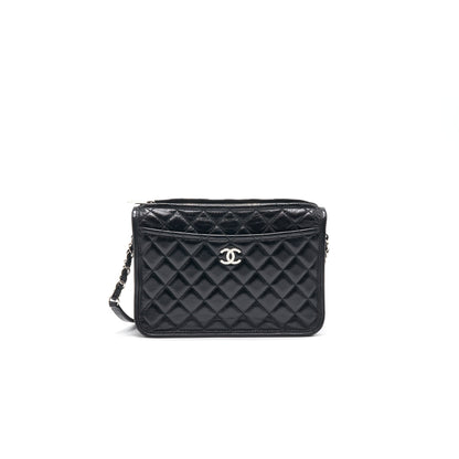 Chanel 18B Calfskin Camera Case Black SHW