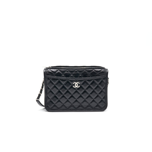 Chanel 18B Calfskin Camera Case Black SHW
