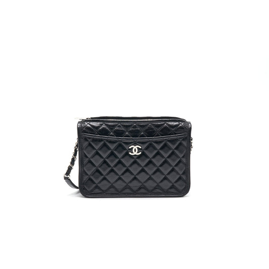 Chanel 18B Calfskin Camera Case Black SHW
