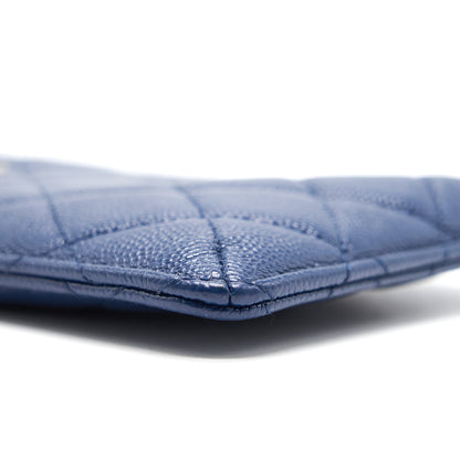 CHANEL PHONE POUCH CAVIAR NAVY BLUE