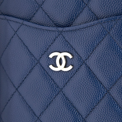 CHANEL PHONE POUCH CAVIAR NAVY BLUE