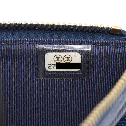 CHANEL PHONE POUCH CAVIAR NAVY BLUE