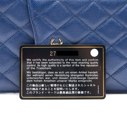 CHANEL PHONE POUCH CAVIAR NAVY BLUE
