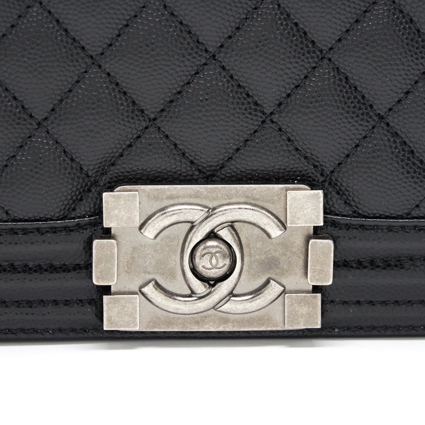 Chanel Small Leboy Cavier Black ruthenium Hardware