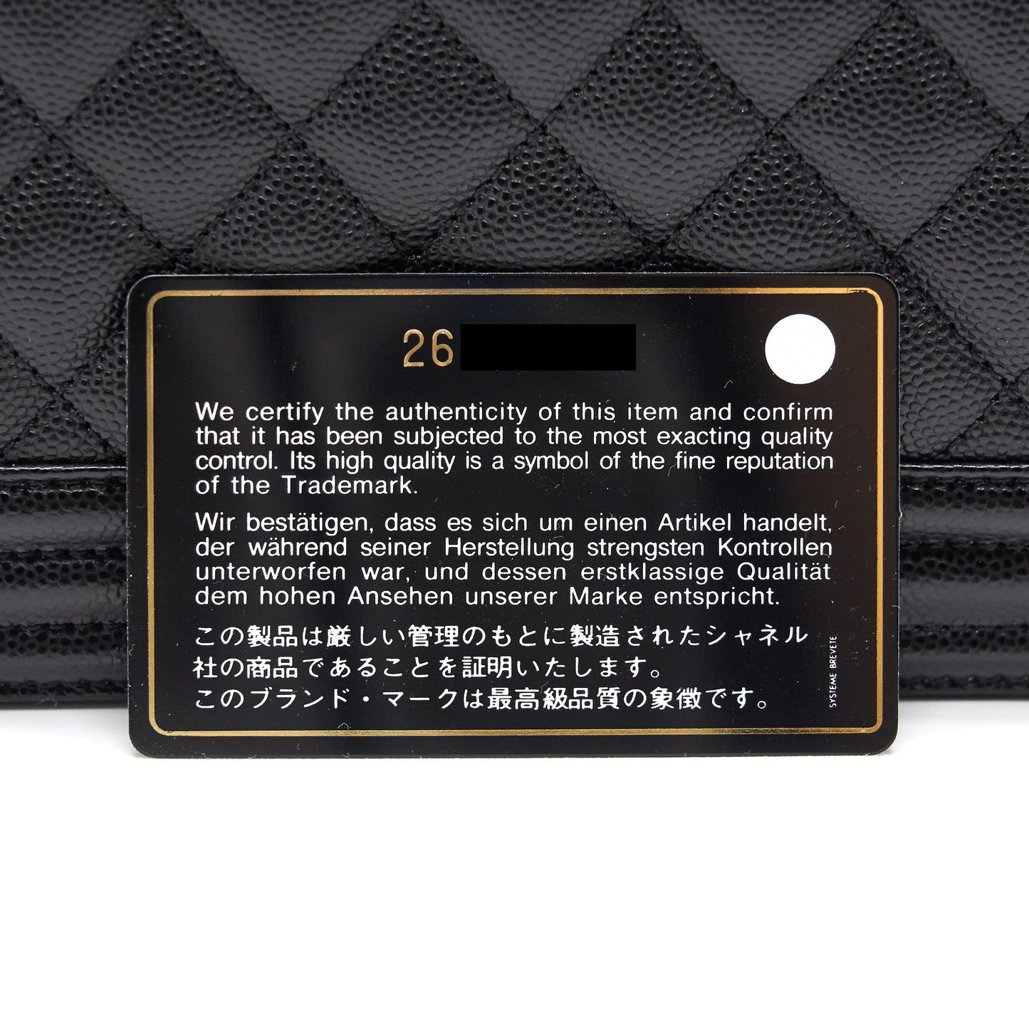 Chanel Small Leboy Cavier Black ruthenium Hardware