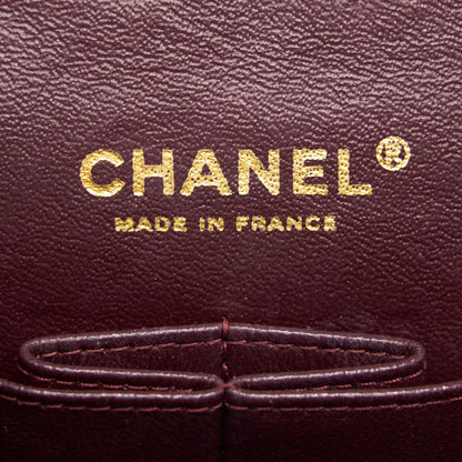 CHANEL MEDIUM CLASSIC DOUBLE FLAP CAVIER Black and gold
