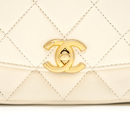 CHANEL SMALL FLAP BAG Lambskin Ecru
