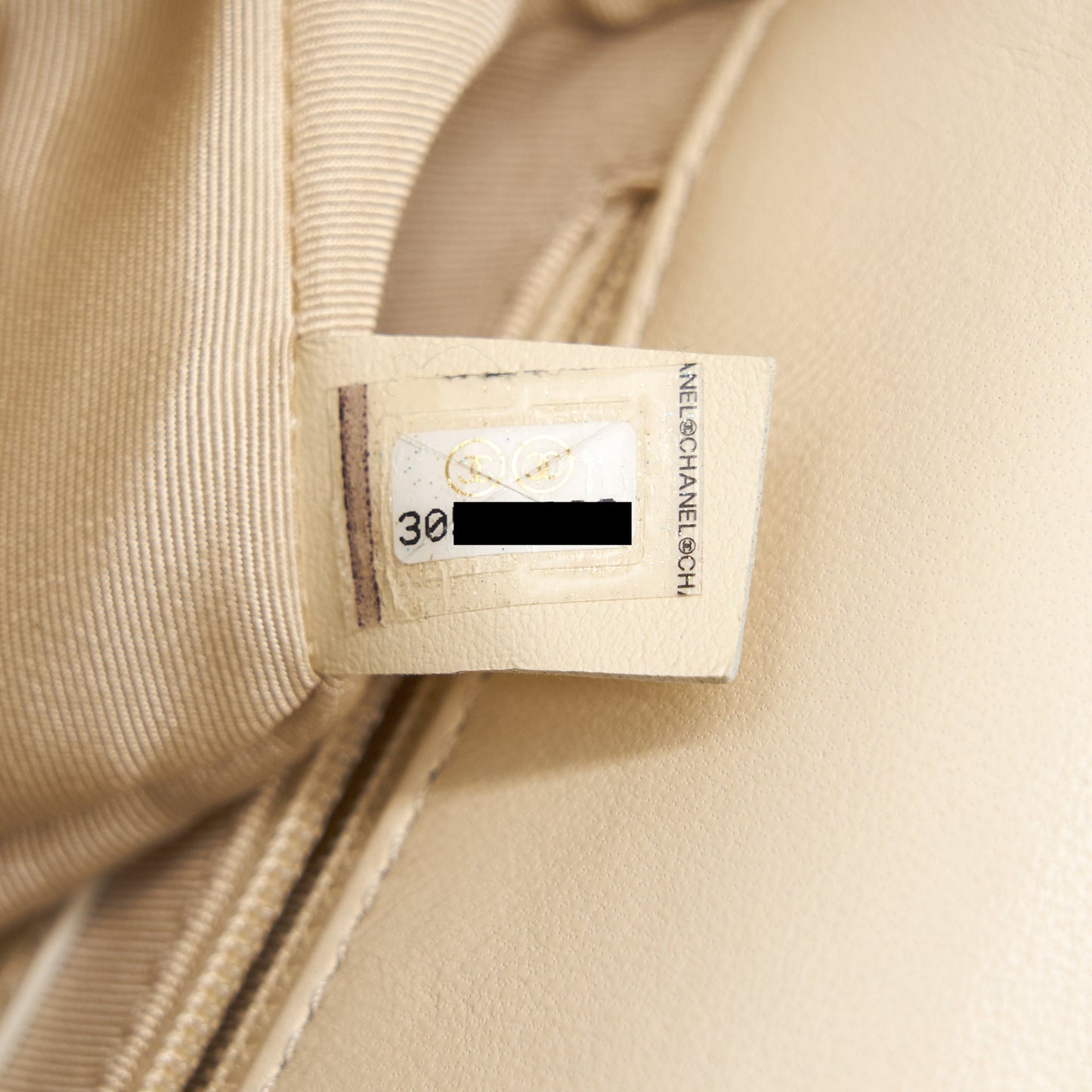 CHANEL SMALL FLAP BAG Lambskin Ecru
