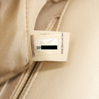 CHANEL SMALL FLAP BAG Lambskin Ecru