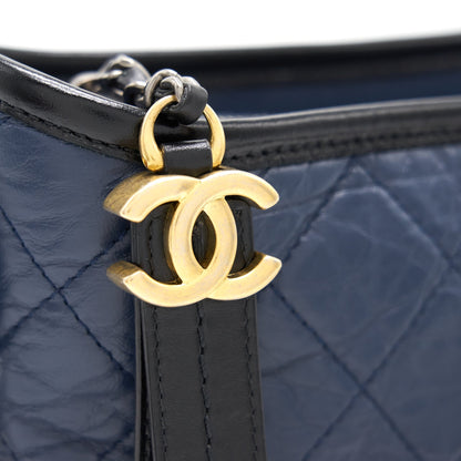 CHANEL SMALL GABRIELLE HOBO BAG NAVY/ BLACK