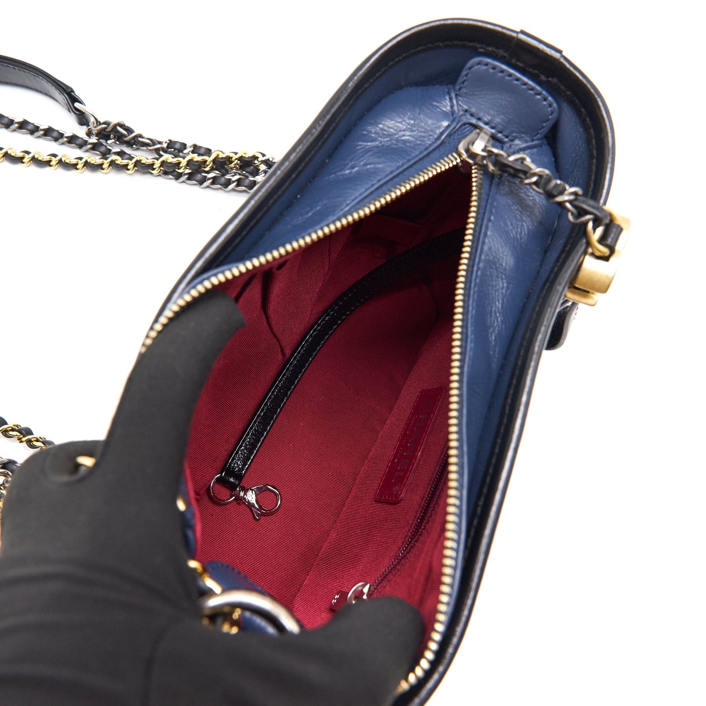 CHANEL SMALL GABRIELLE HOBO BAG NAVY/ BLACK