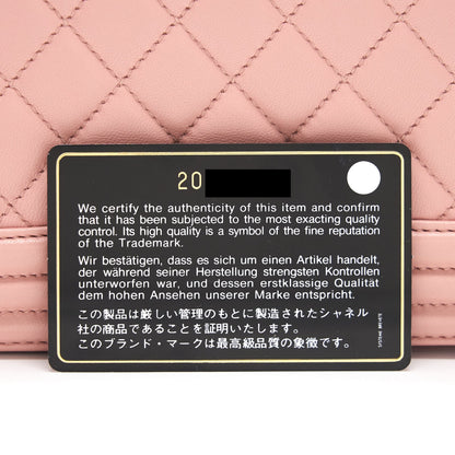 CHANEL BOY CHANEL HANDBAG LAMBSKIN PALE PINK