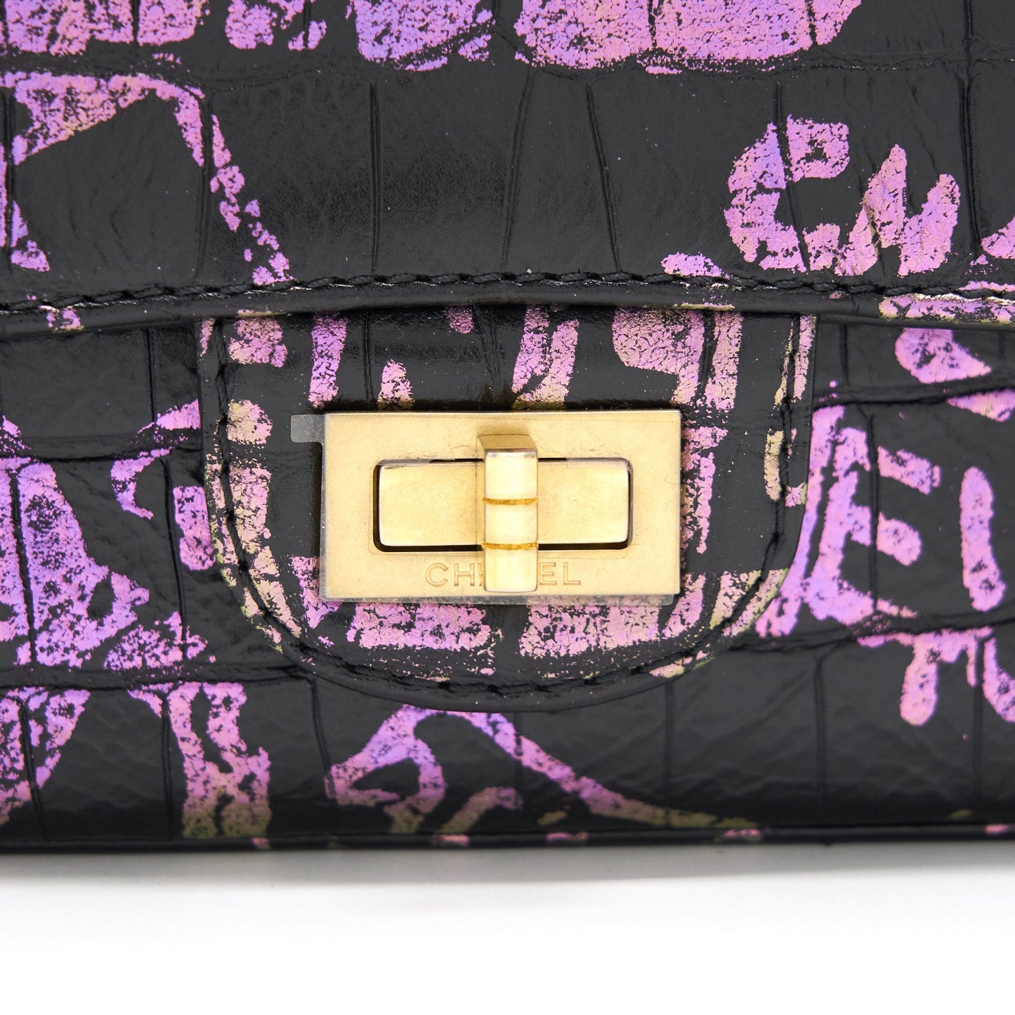 Chanel Small 2.55 Reissue Croc Embossed Leather Flap Bag