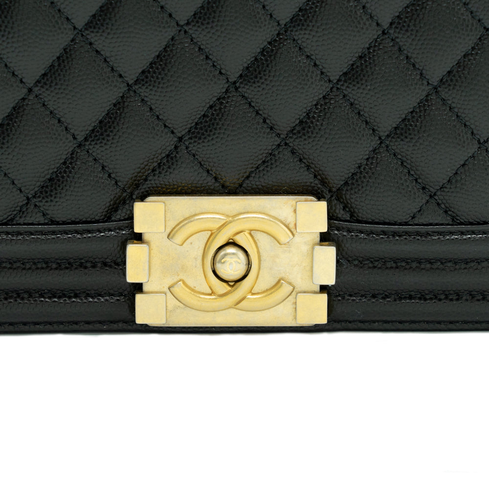 Chanel Small Leboy Cavier Black GHW