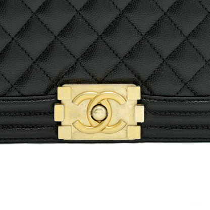 Chanel Small Leboy Cavier Black GHW