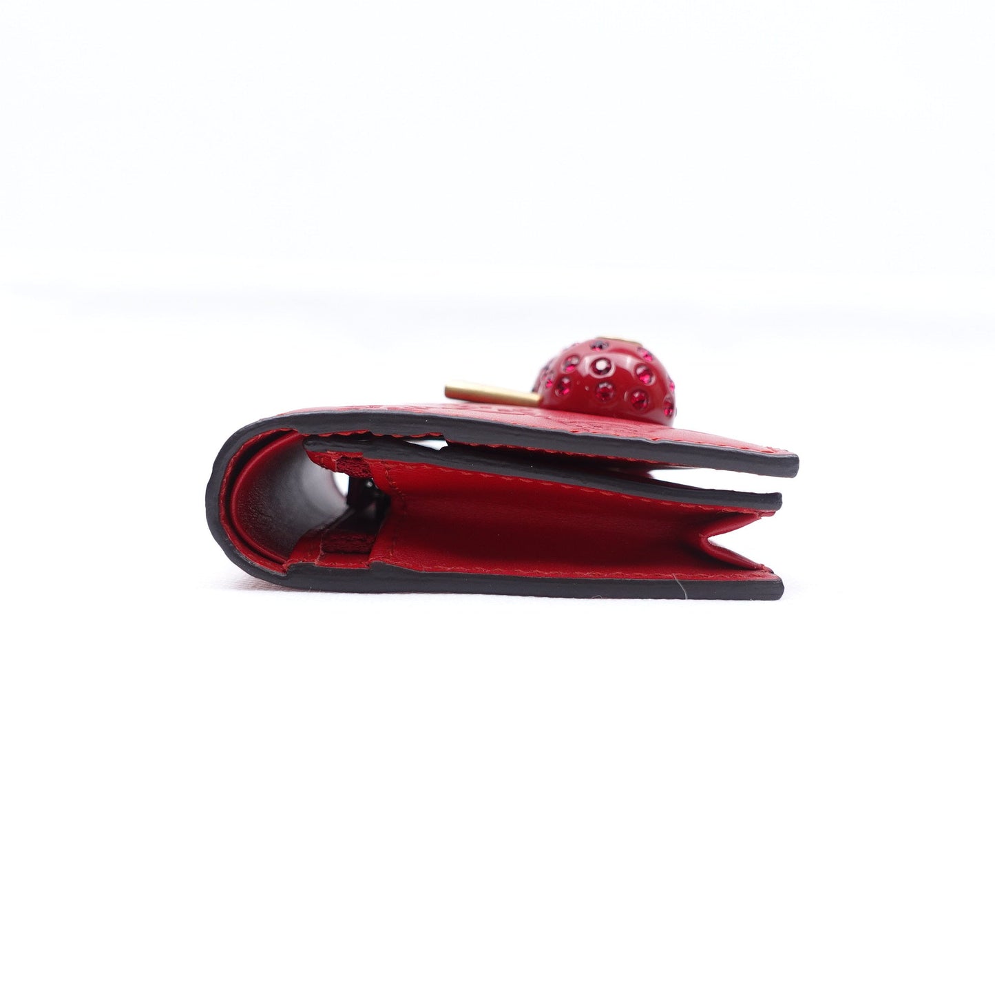 GG Red Cherry Guccissima Short Wallet