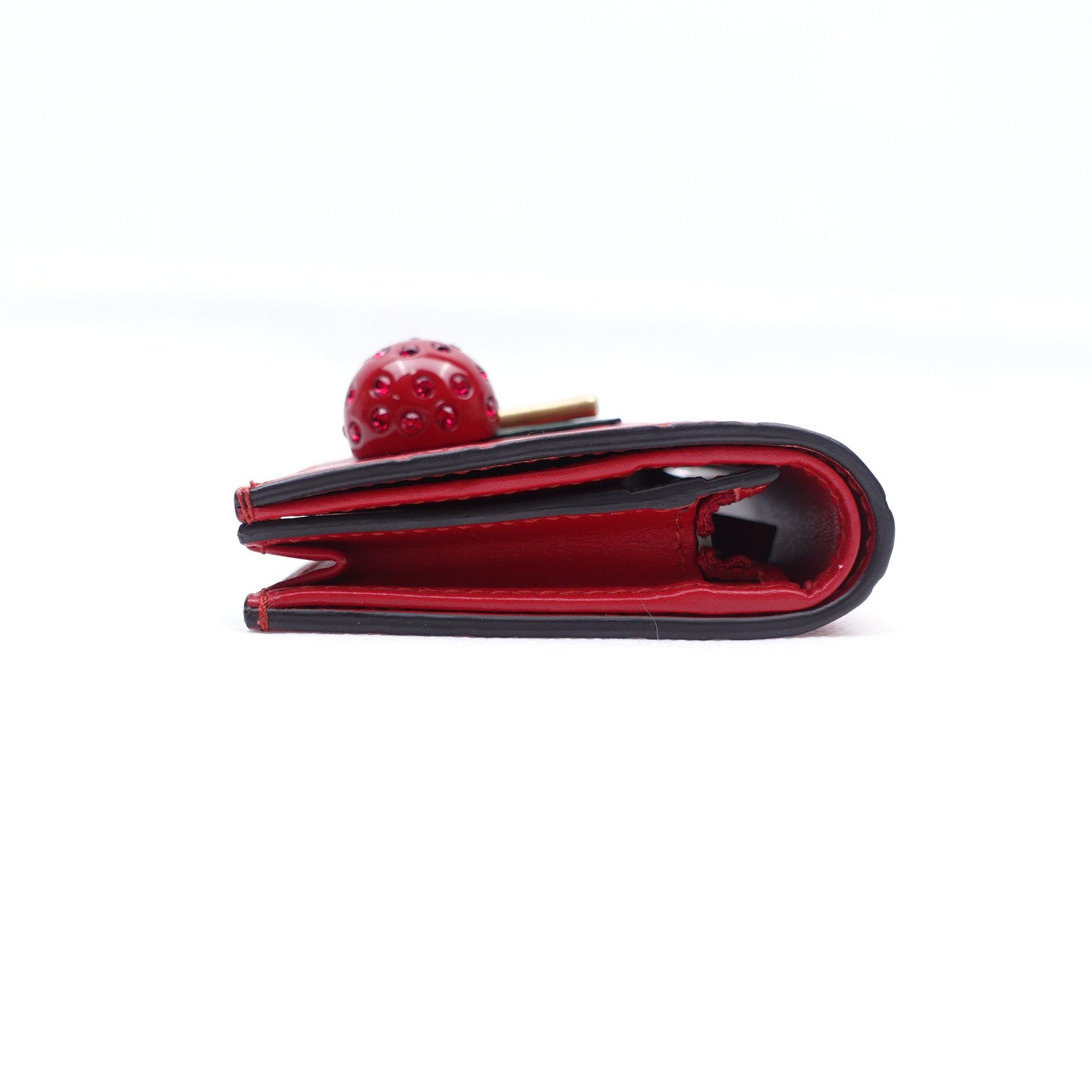 GG Red Cherry Guccissima Short Wallet