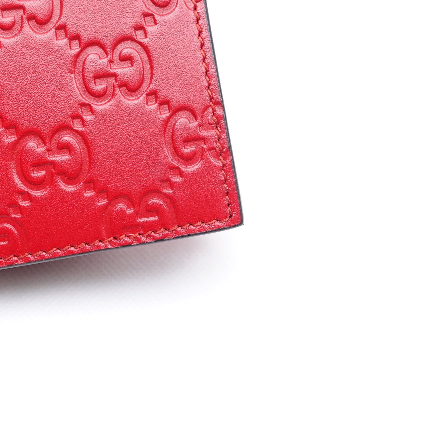 GG Red Cherry Guccissima Short Wallet