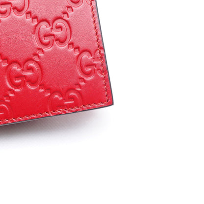 GG Red Cherry Guccissima Short Wallet