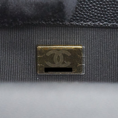 Chanel Small Boy Bag Caviar black GHW (microchip)