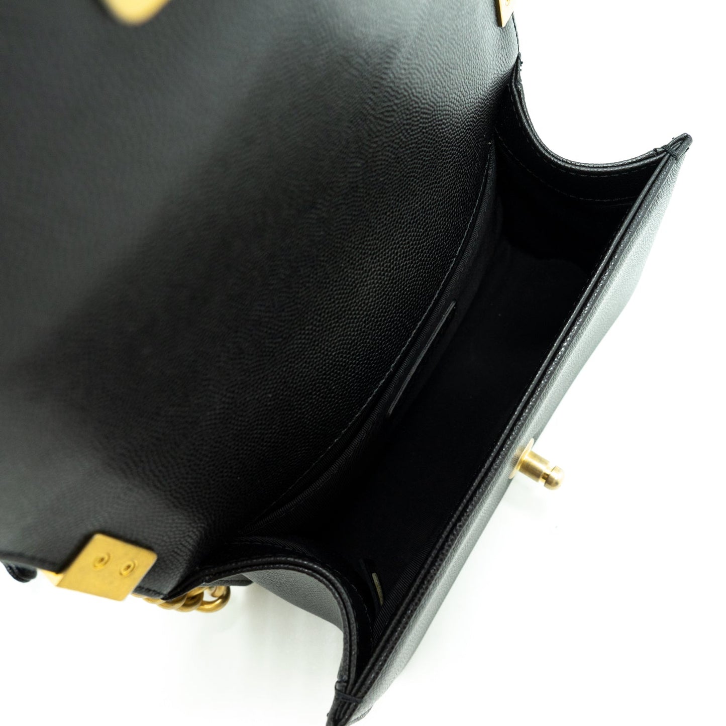 Chanel Small Leboy Cavier Black GHW