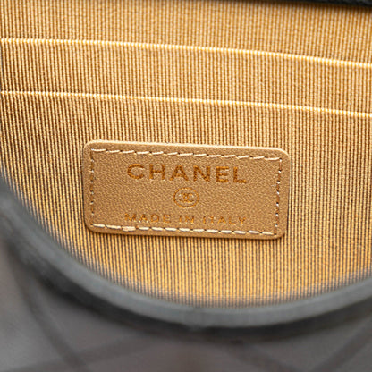 Black Chanel Mini Goatskin Chic Pearls Clutch On Chain Crossbody Bag