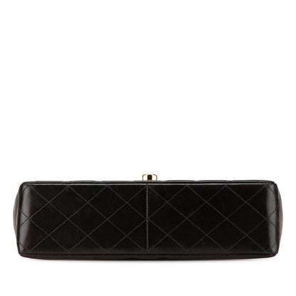 Black Chanel Jumbo XL Classic Lambskin Single Flap Shoulder Bag