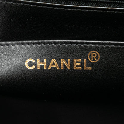Black Chanel Jumbo XL Classic Lambskin Single Flap Shoulder Bag