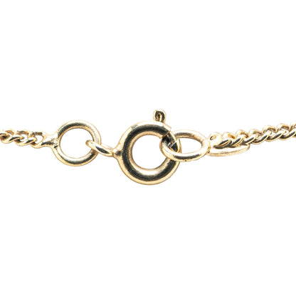 Gold Chanel Gold Plated CC Rhinestones Pendant Necklace