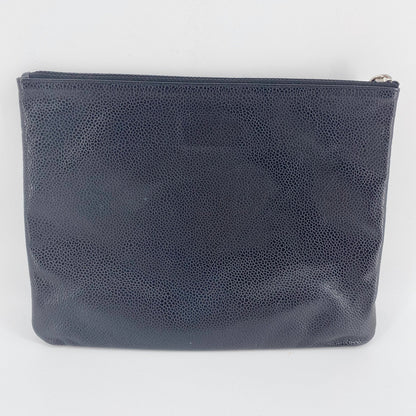 Chanel Black Leather Clutch