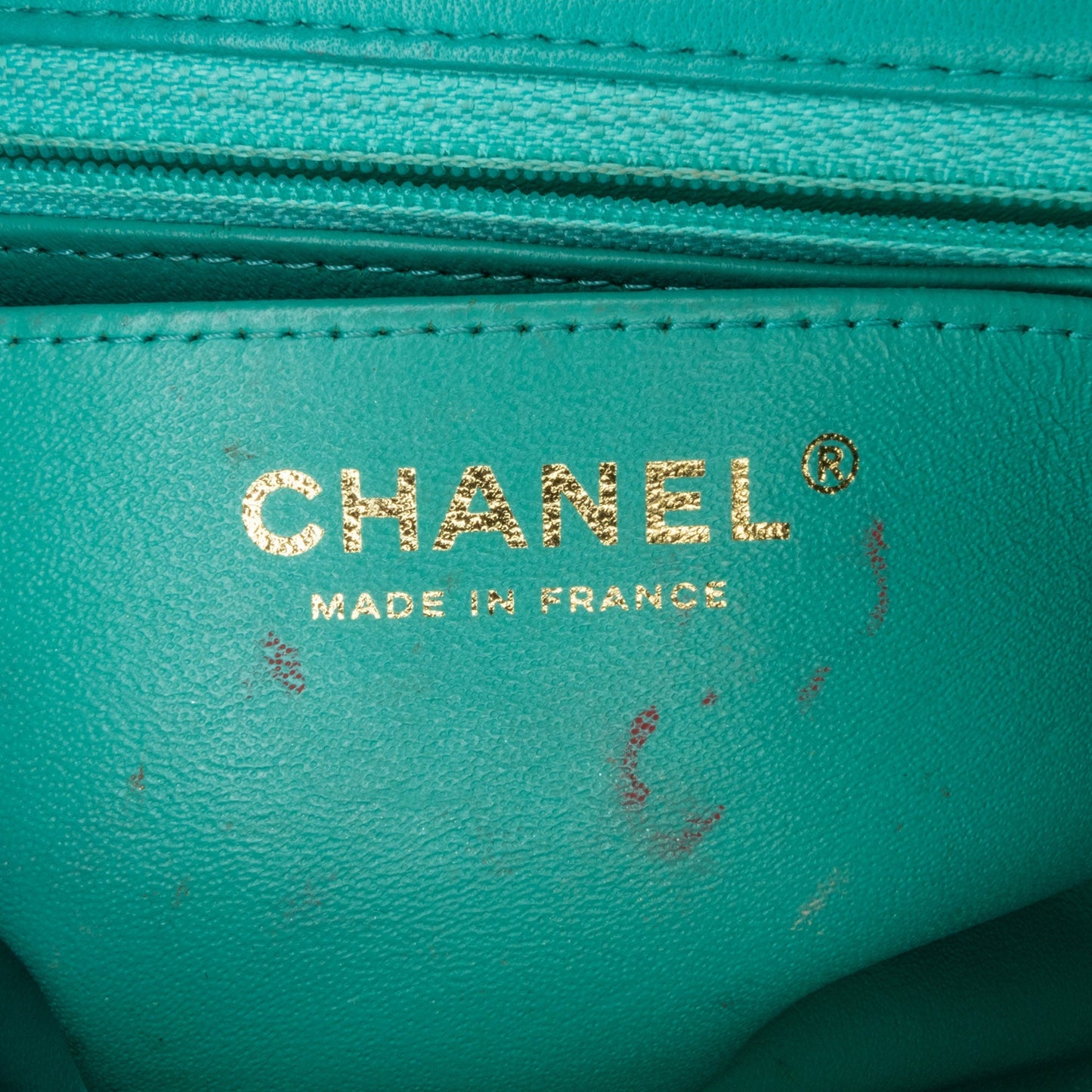 Green Chanel Mini Square Classic Lambskin Single Flap Crossbody Bag