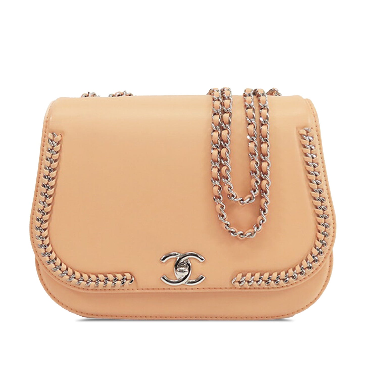 Brown Chanel Small Calfskin Braided Chic Flap Shoulder Bag