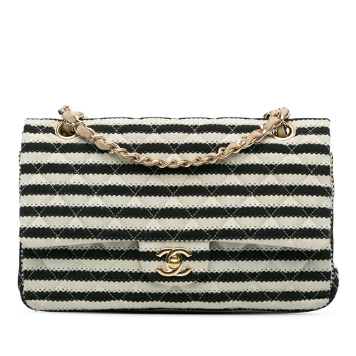 Black Chanel Medium Classic Jersey Coco Sailor Double Flap Shoulder Bag