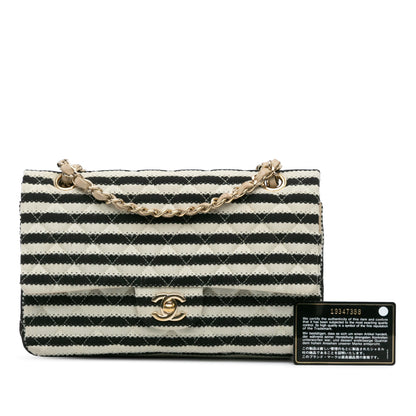 Black Chanel Medium Classic Jersey Coco Sailor Double Flap Shoulder Bag