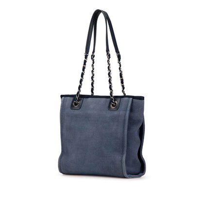 Blue Chanel Mini Canvas Deauville Shopping Tote