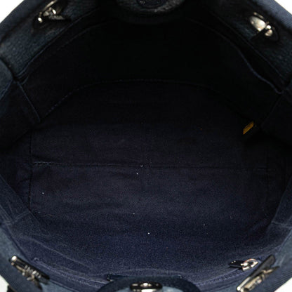 Blue Chanel Mini Canvas Deauville Shopping Tote