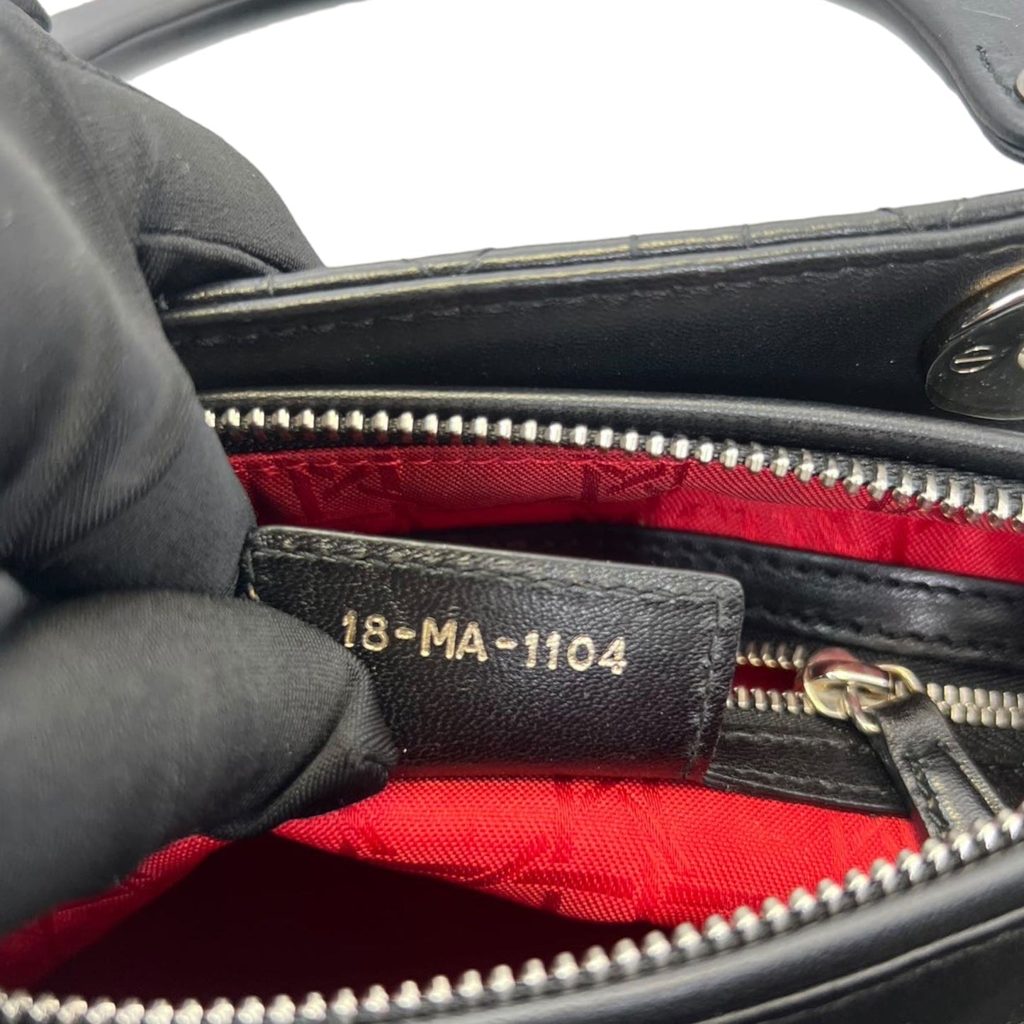 Classic Lambskin Medium Lady Dior Black SHW
