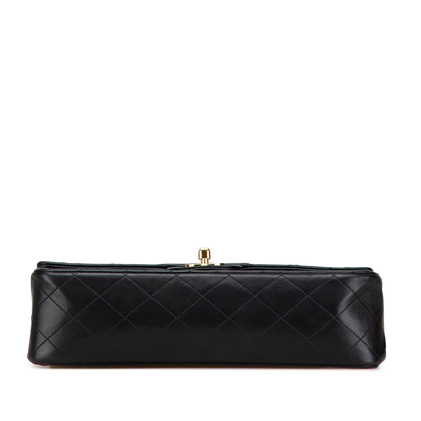 Black Chanel Medium Classic Lambskin Double Flap Shoulder Bag