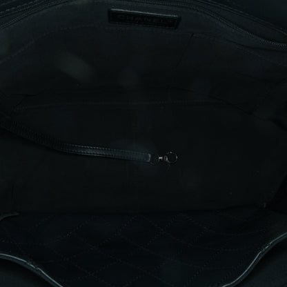 Black Chanel Medium CC Stitched Calfskin Pocket Zipped Chain Tote