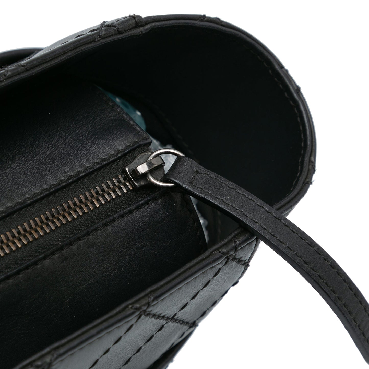 Black Chanel Medium CC Stitched Calfskin Pocket Zipped Chain Tote