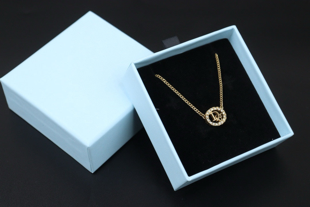 Good ( Rank AB)  Dior Heat Rhinestone Necklace 24102211