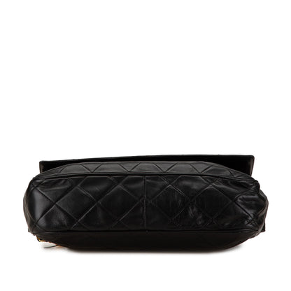 Black Chanel CC Quilted Lambskin Tassel Crossbody