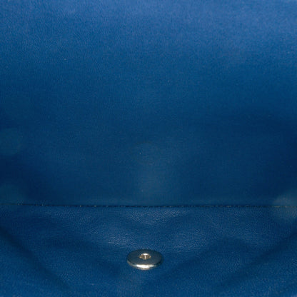 Blue Chanel Jumbo Classic Lambskin Double Flap Shoulder Bag
