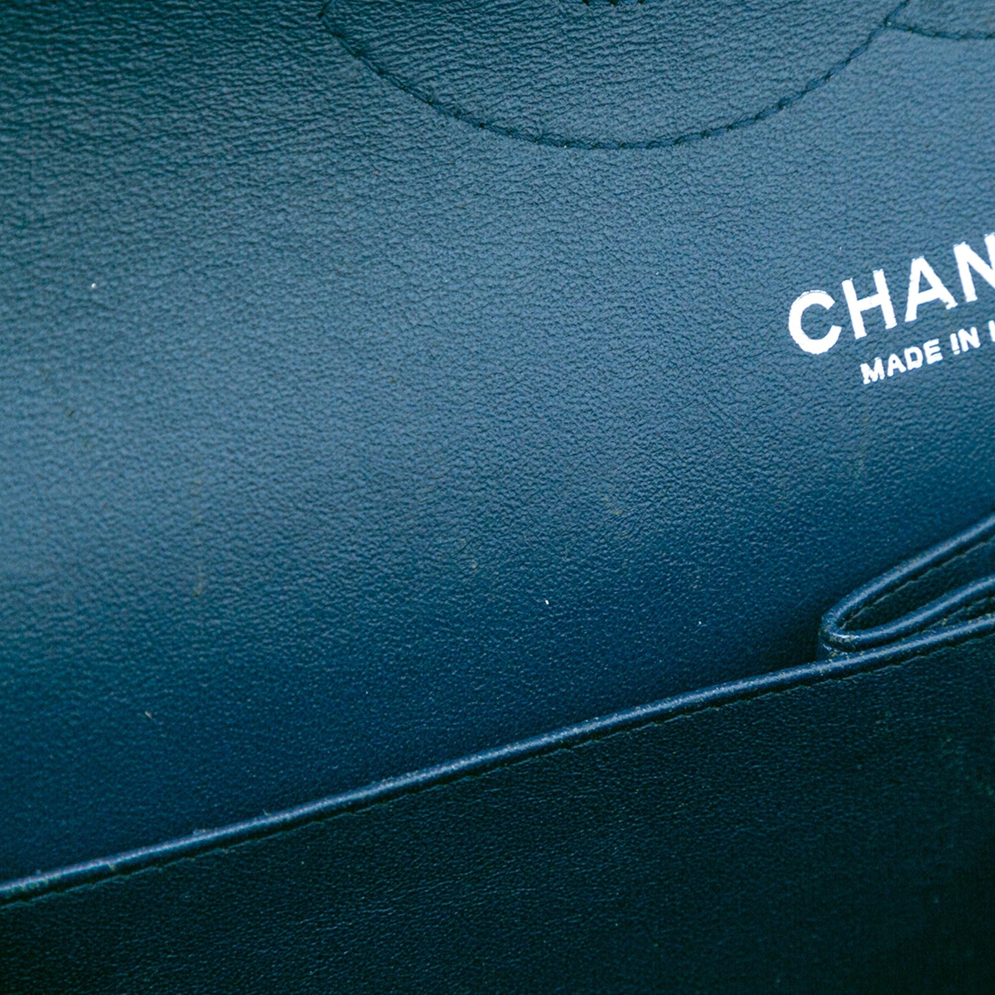 Blue Chanel Jumbo Classic Lambskin Double Flap Shoulder Bag