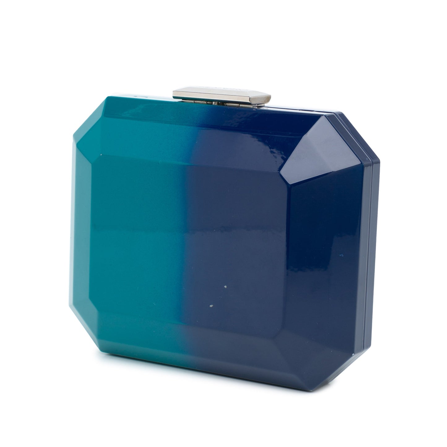 Blue Chanel CC Ombre Acrylic Clutch on Chain Crossbody Bag