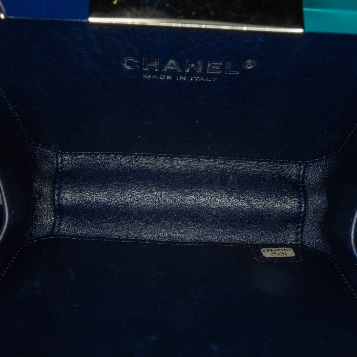 Blue Chanel CC Ombre Acrylic Clutch on Chain Crossbody Bag
