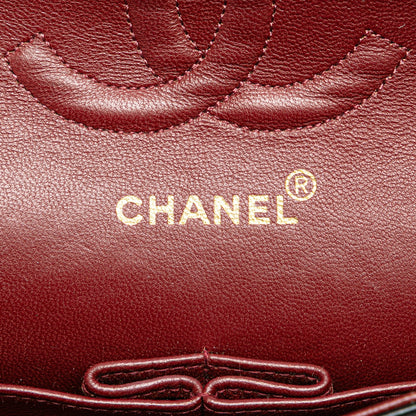 Black Chanel Medium Classic Lambskin Double Flap Shoulder Bag