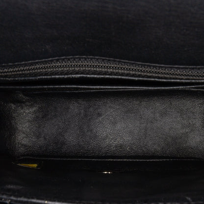 Black Chanel Mini Square Classic Patent Single Flap Crossbody Bag