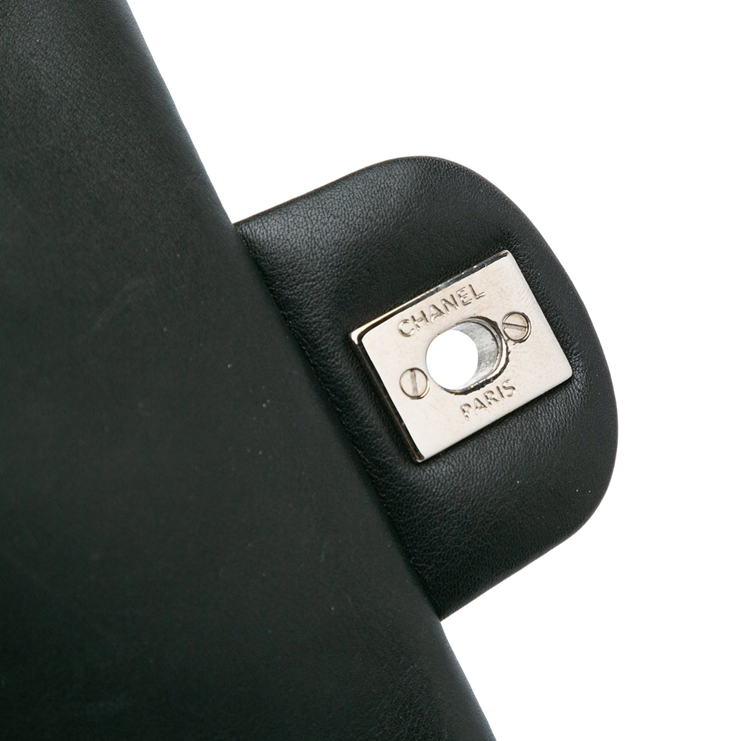 Black Chanel Mini Square Classic Patent Single Flap Crossbody Bag